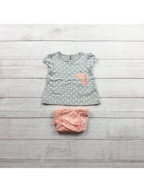 Carter’s Just One You Baby Girls Polka Dot Top Bloomers Outfit Set 12-18 Months